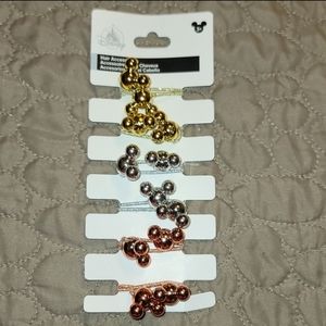 DISNEY PARKS MICKEY MOUSE PONYTAILS (6) ROSE GOLD, SILVER AND GOLD